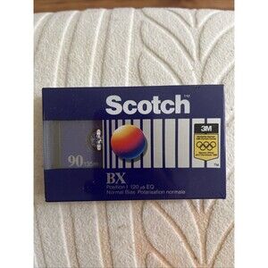 Scotch BX 90 Blank Audio Cassette Tape 3M Normal Bias 1 Pc Sealed
